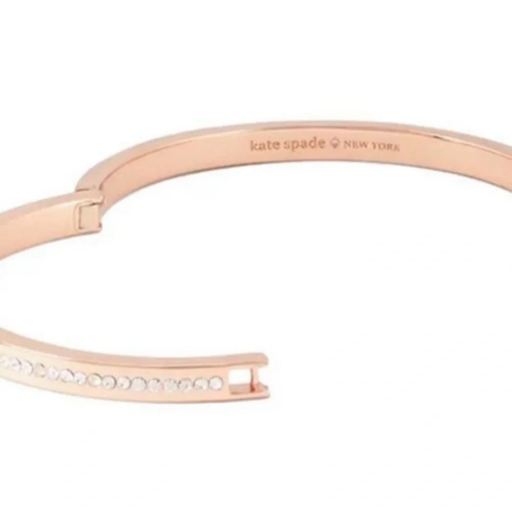 Kate Spade Rose Gold Ring It Up Pave Bangle Worn Once - Picture 2 of 6
